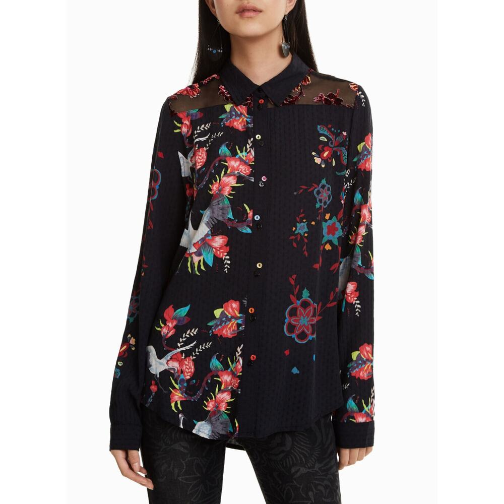 Desigual Magnolia Button Down Top